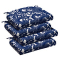 Downluxe Outdoor Chair Cushions Set Of 4 For Patio Furniture, Water-Resistant Patio Chair Cushions With Ties, High Density Foam
