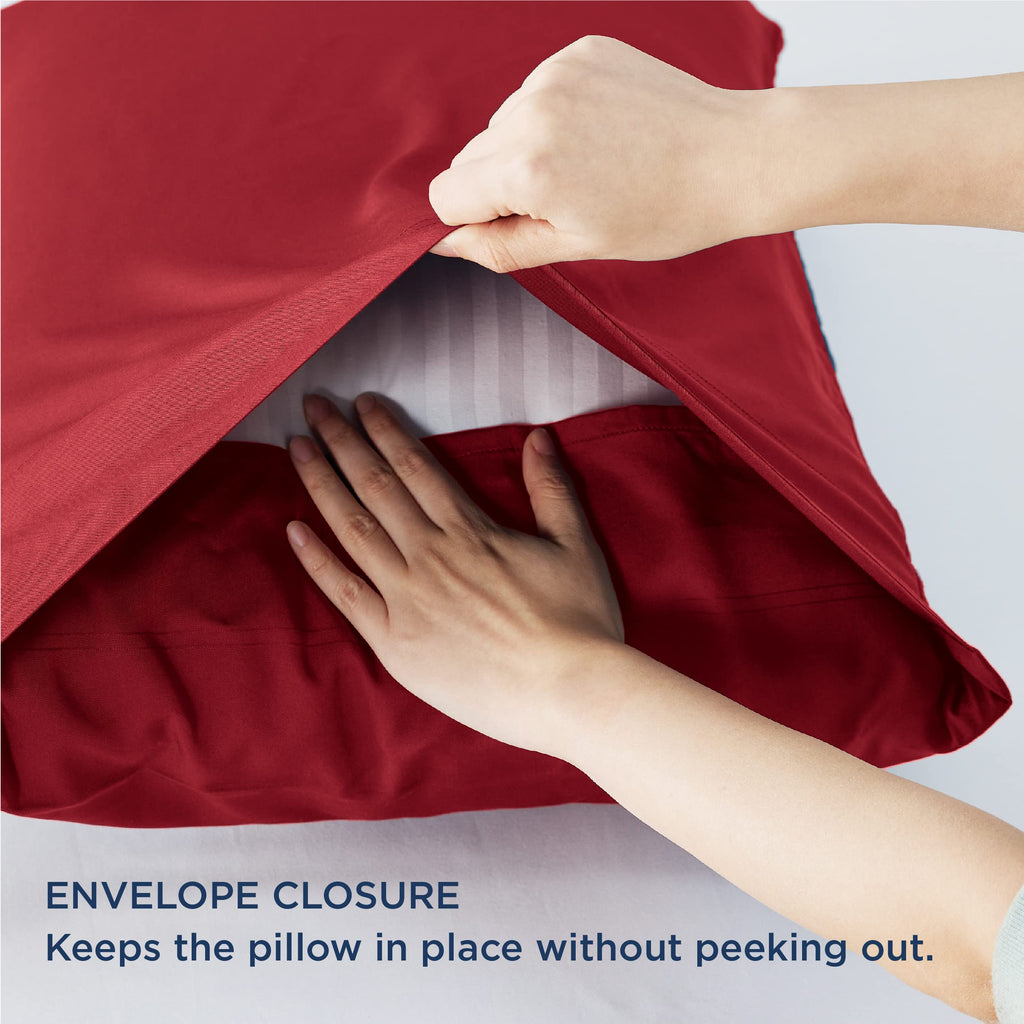Bedsure Cooling Pillow Cases Queen Size Set Of 2, Rayon Derived From Bamboo Cooling Pillowcases For Hot Sleepers, Soft & Silky C