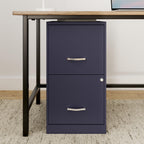 Lorell 2-Drawer File Cabinet, 14.2" X 18" X 24.5", Navy