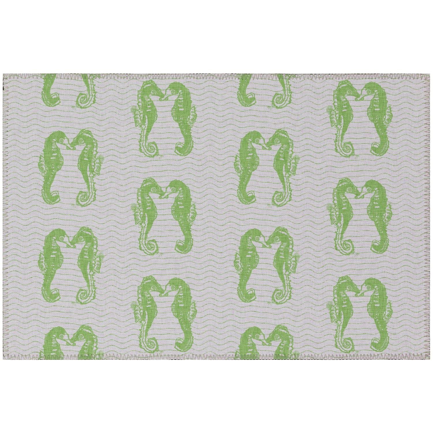 Seabreeze Sz15 Green Coastal Rug Rectangle 8' X 10'
