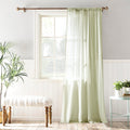 Archaeo 100% Cotton Sheer Curtain, 50 x 96, Moss Green