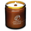 Hemlock Park Crackling Wood Wick Candle Handcrafted with Natural Coconut Wax (Large 16 oz, Yuzu Citrus)