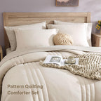Monbix Comforter King Size Bed Set, King Comforters Set 7 Piece, Bedding Sets King With Comforters, Sheets, King Bed In A Bag Wi