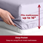 Mellanni Full Sheets Set - 4 Pc Iconic Collection Bedding Sheets & Pillowcases - Hotel Luxury, Extra Soft, Cooling Bed Sheets -