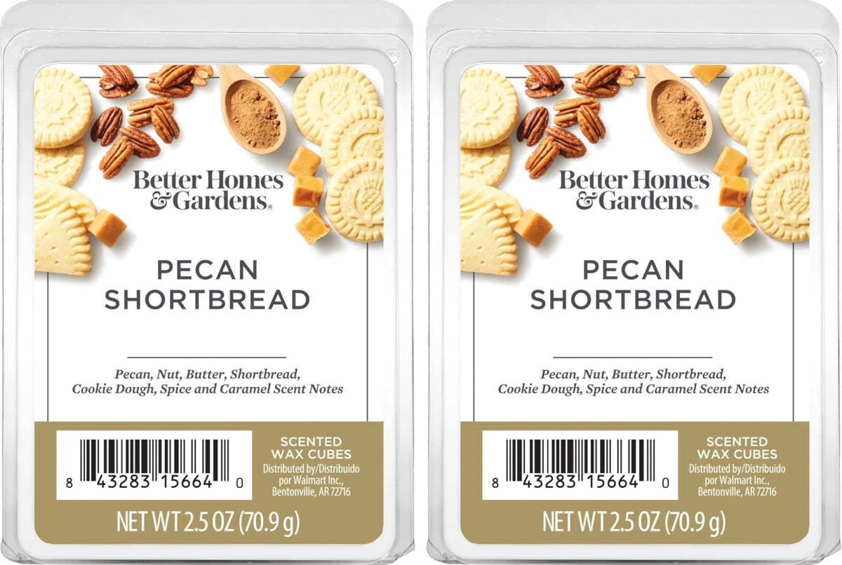 Better Homes and Gardens Scented Wax Cubes 2.5oz 2-Pack (Pecan Shortbread)