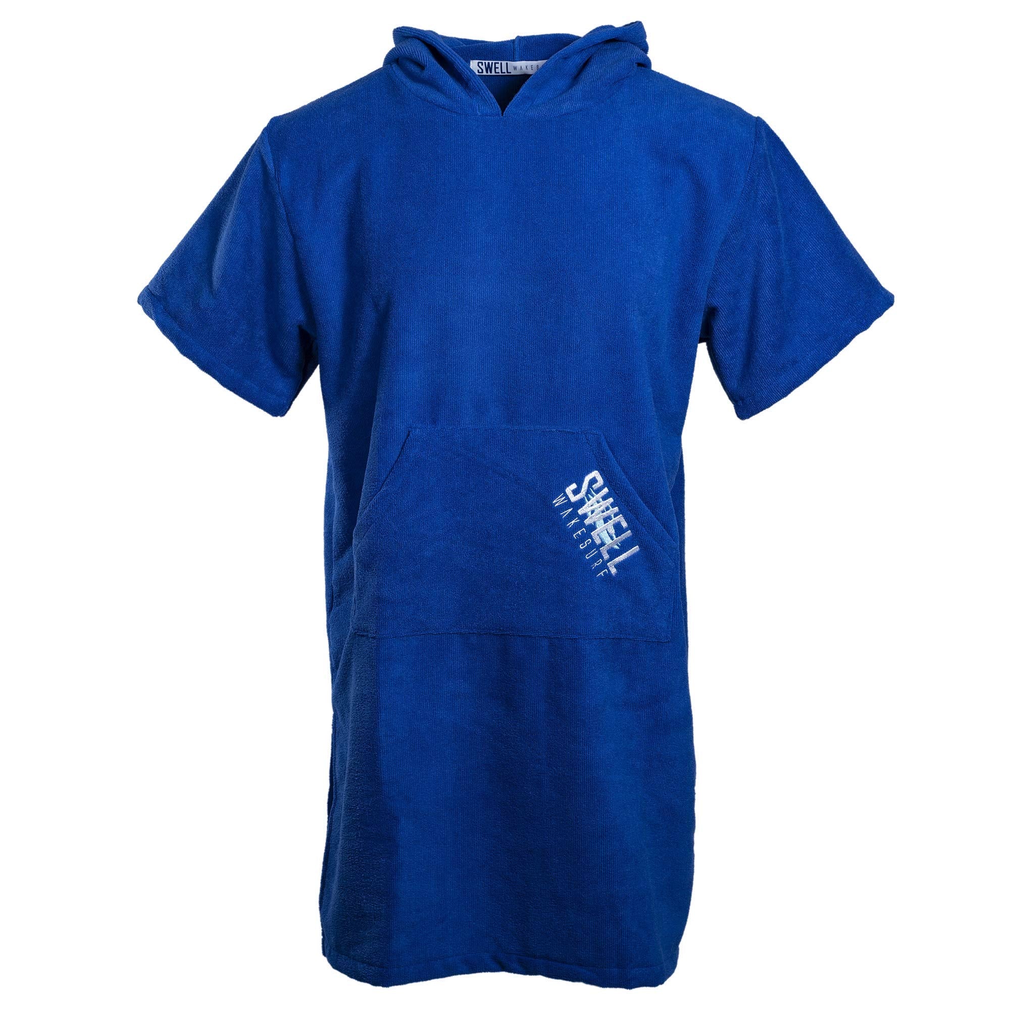 SWELL Wakesurf Creator Boat Coat - Hooded Microfiber Towel (Medium) - Blue