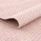 Unique Loom Collection Casual Transitional Solid Heathered Indoor/Outdoor Flatweave Area Rug (10' 8'' Square, Whisper Pink/Ivory
