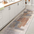 JONATHAN Y WSH302A-28 Weaver Abstract Coastal Watercolor Machine-Washable Cream/Multi 2 ft. x 8 ft. Runner Rug, Coastal, Casual,
