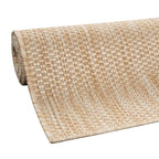 Solid Outdoor Rug For Patio Or Balcony Weatherproof Mottled Light-Brown Beige, Size: 5'3' X 7'3'