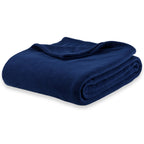 Berkshire Blanket Microfleece King Size Bed Blanket Navy,Lightweight Soft Breathable Plush Micro Fleece Blanket For Bed Couch So