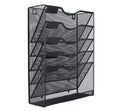 Easypag Wall File Organizer Mesh 5 Tier Wall File Holder Desktop Vertical Hanging File Folder Organizer With Bottom Flat Tray Si