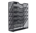 Easypag Wall File Organizer Mesh 5 Tier Wall File Holder Desktop Vertical Hanging File Folder Organizer With Bottom Flat Tray Si