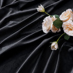 Miulee Black Velvet Curtains 63 Inch Length 2 Panels - Luxury Blackout Curtains For Bedroom Living Room Thermal Insulated Super Soft Window Drapes Rod Pocket & Back Tab, W52 X L63 Inches