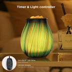 Electric Wax Melt Burner Art Glass Scented Candle Warmer With Timer And 7 Led Color Changing Removable Silicone Dish For Wax Mel