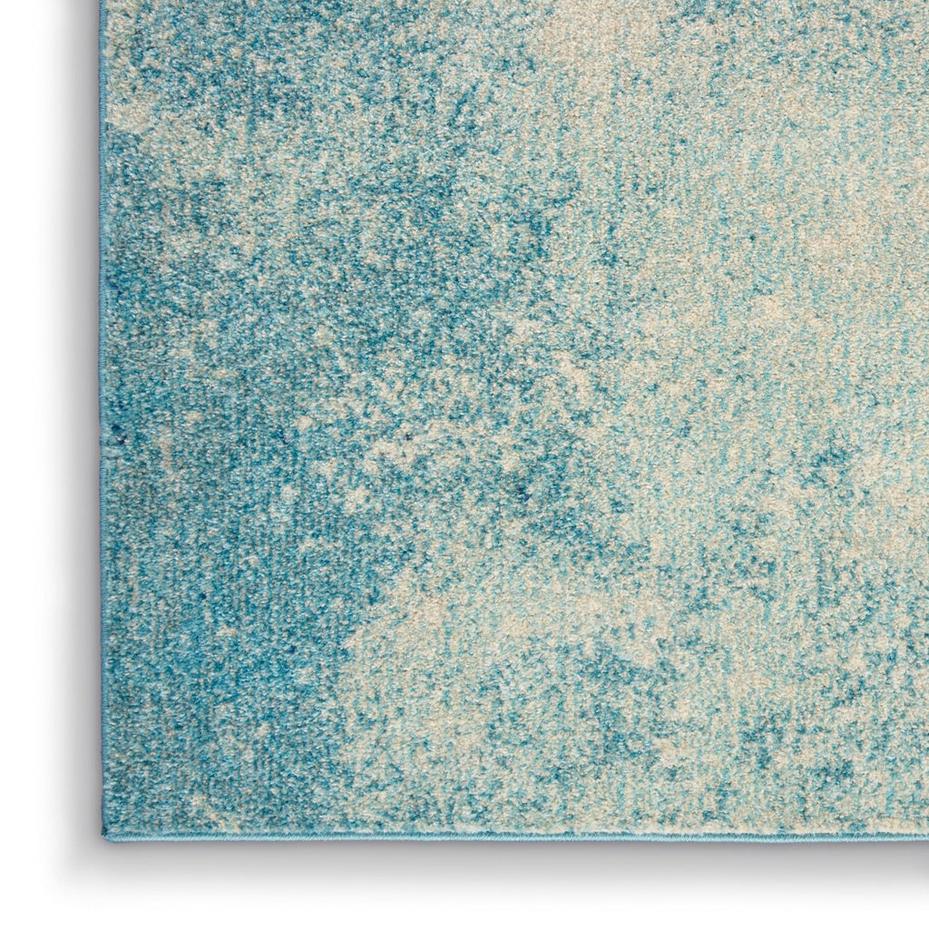 Nourison Passion Navy/Light Blue 2'2'' X 7'6'' Area--Rug, Modern, Abstract, Easy--Cleaning, Non Shedding, Bed Room, Living Room,