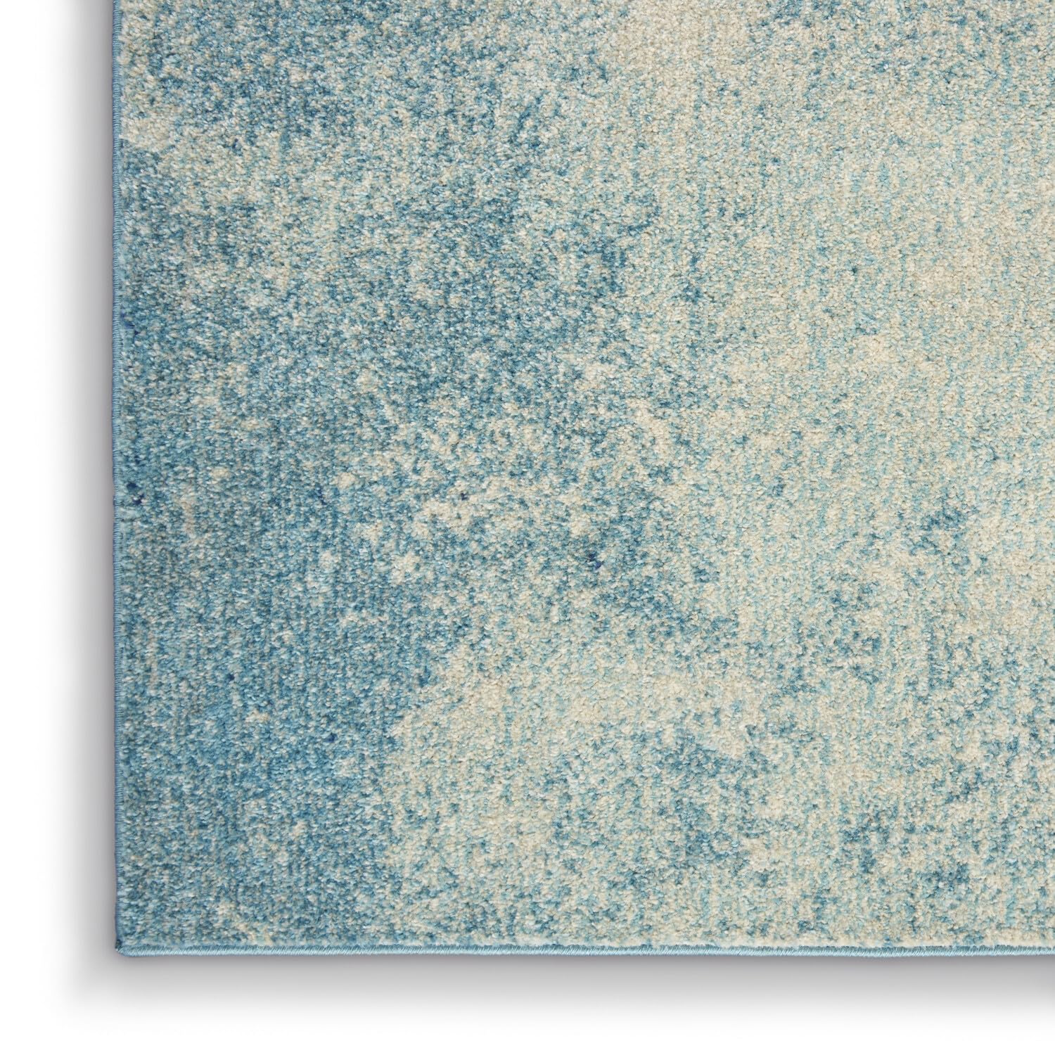 Nourison Passion Navy/Light Blue 2'2'' X 7'6'' Area--Rug, Modern, Abstract, Easy--Cleaning, Non Shedding, Bed Room, Living Room,