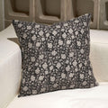 Domvitus Floral Pillow Covers 20X20, Throw Pillows For Couch, Floral Print Pillow Cover, Decorative Neutral Accent Throw Pillow Covers For Living Room, 1Pc, Black