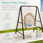 Best Choice Products Hammock Chair Stand, 75In Tall Heavy Duty Indoor Outdoor Steel Hanging Base W/Hardware - Stand Only