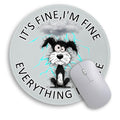 Immaturus Funny Dog Mouse Pad, Cute Small Mouse Pads For Desk, Round Travel Mousepad For Wireless Mouse Gaming Work Laptop, Mini
