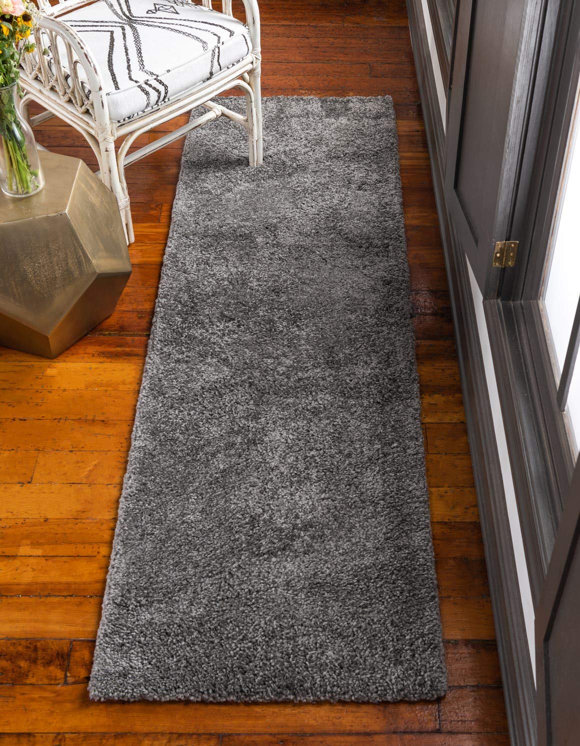 Unique Loom Solo Collection Area Rug - Calabasas (2 2 x 13 Runner, Gray)