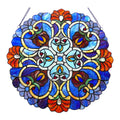 ANGELA Victorian Tiffany-glass Window Panel 21 Wide