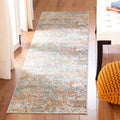 SAFAVIEH Madison Collection Runner Rug - 22 x 14, Grey & Orange, Modern Abstract Design, Non-Shedding & Easy Care, Ideal for H