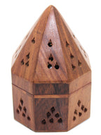 Govinda - 5 Inch Temple Wooden Charcoal/Cone Burner