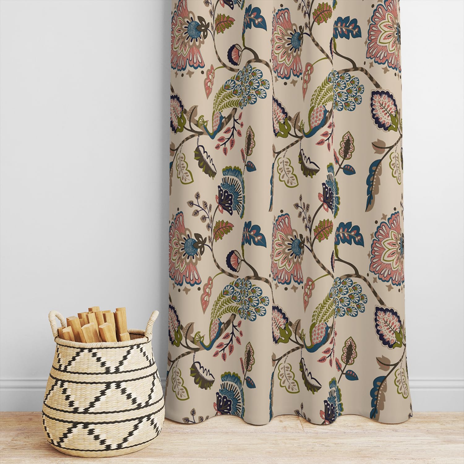 Decomizer Super Soft Brushed Microfiber Cotton Solid Room Darkening Door Curtains,48X60(Inches) 5 Feet,Living Room,Grommet Curta
