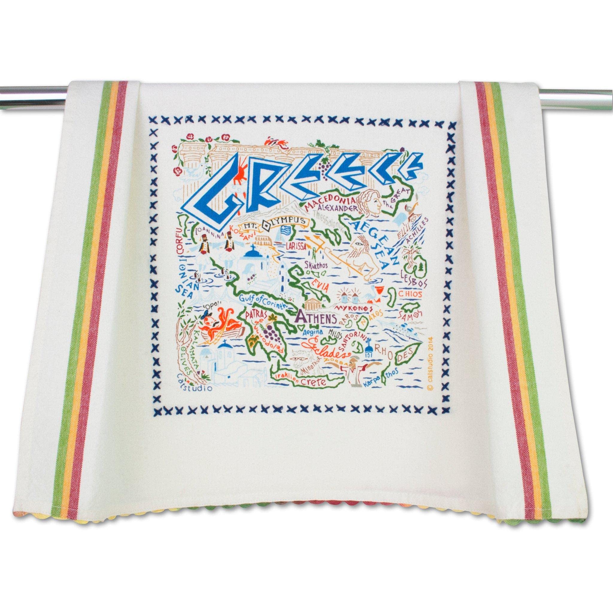 Catstudio Greece Dish Towel