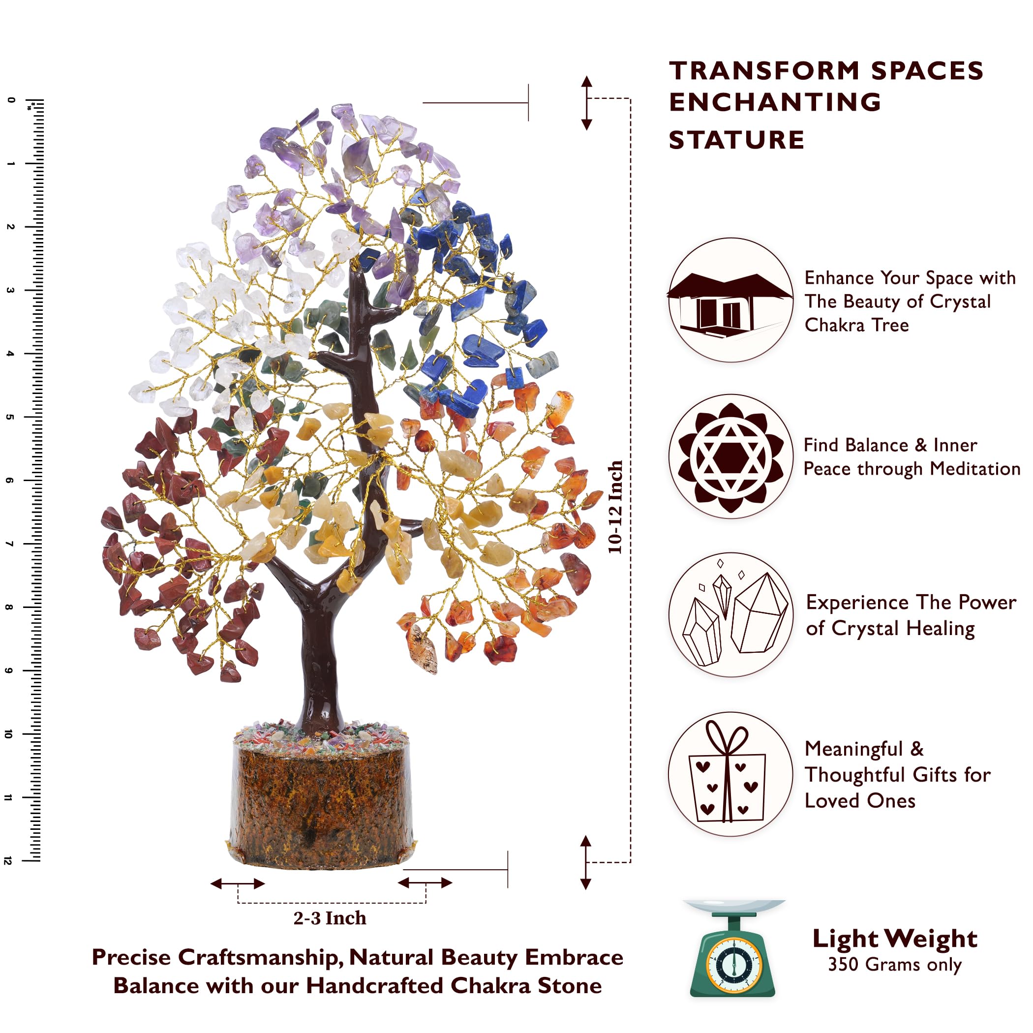 7 Chakra Tree Of Life Decor, Crystal Tree For Positive Energy, Gemstones And Crystals, Womens Birthday Gifts, Feng Shui Tree, Ge