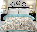 VOMI Dohar 100% Cotton Dubble Bed| Soft | Light Weight | Reversible Two Side use Lightweight Printed Double Bed AC Dohar Blanket