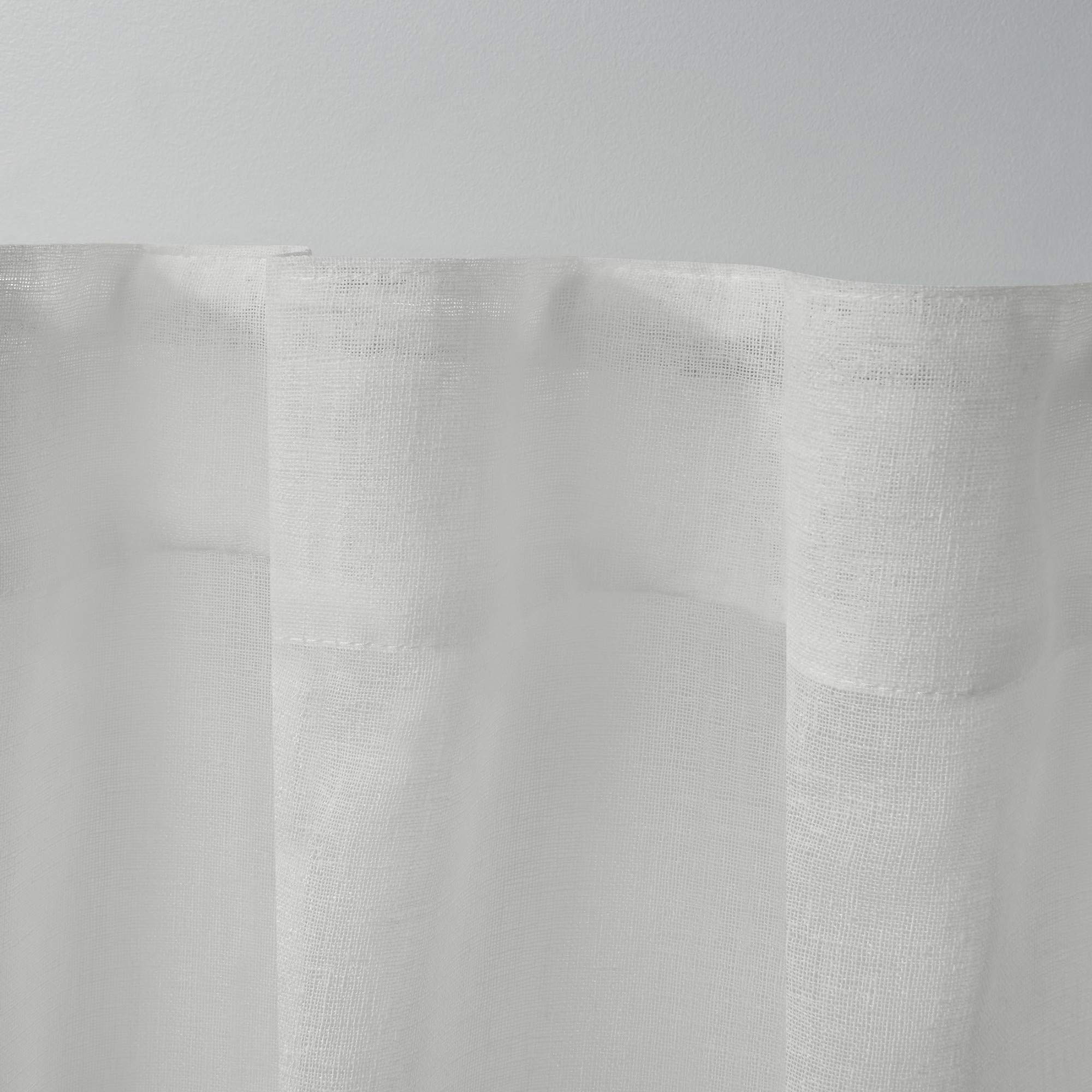 Exclusive Home Belgian Sheer Hidden Tab Top Curtain Panel Pair, 50''X 84'' Snowflake