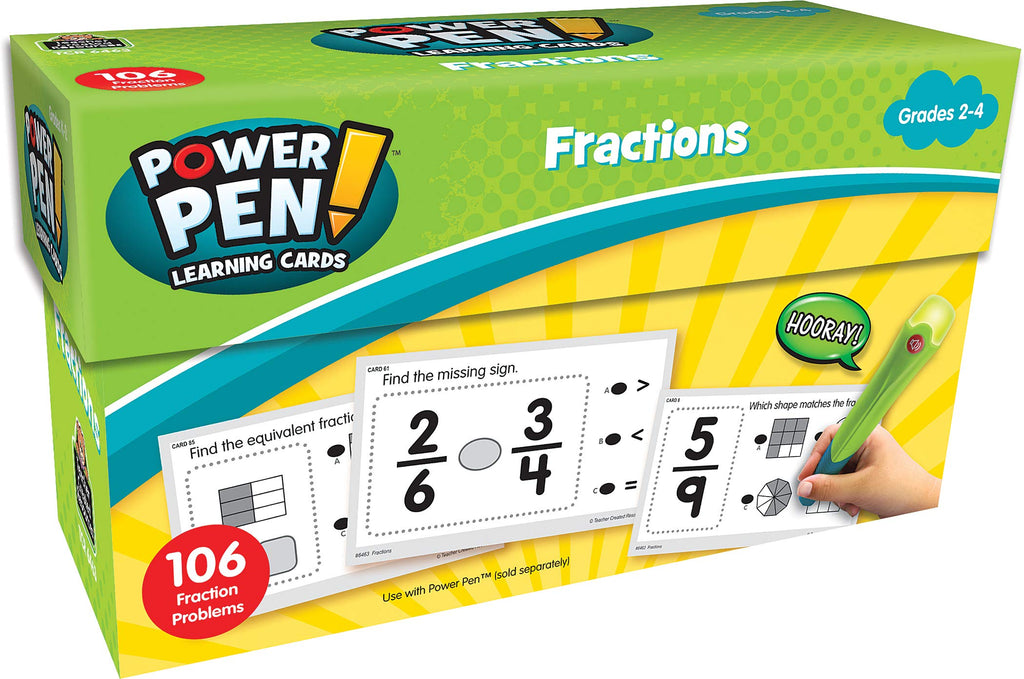 Teacher Created Resources Power Pen Learning Cards: Fractions (6463)