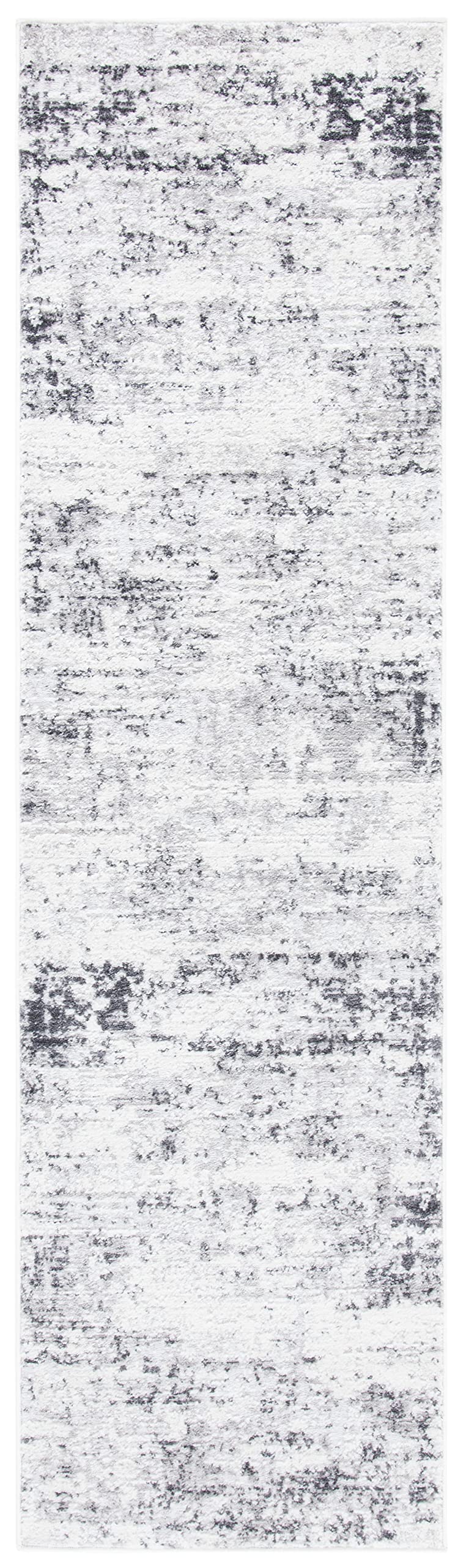 Safavieh Amelia Collection Runner Rug - 2'2'' X 12', Ivory & Grey, Modern Abstract Design, Non-Shedding & Easy Care, Ideal For H