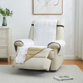 Great Bay Home Velvet Recliner Cover - Washable Slipcover Furniture Protector with Elastic Straps - Furniture Cover for Dogs, Ki