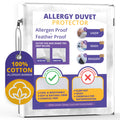 Allersoft| All Cotton Dust, Pet Dander, Feather, Pollen & Allergy Control Duvet Protector (90X90)