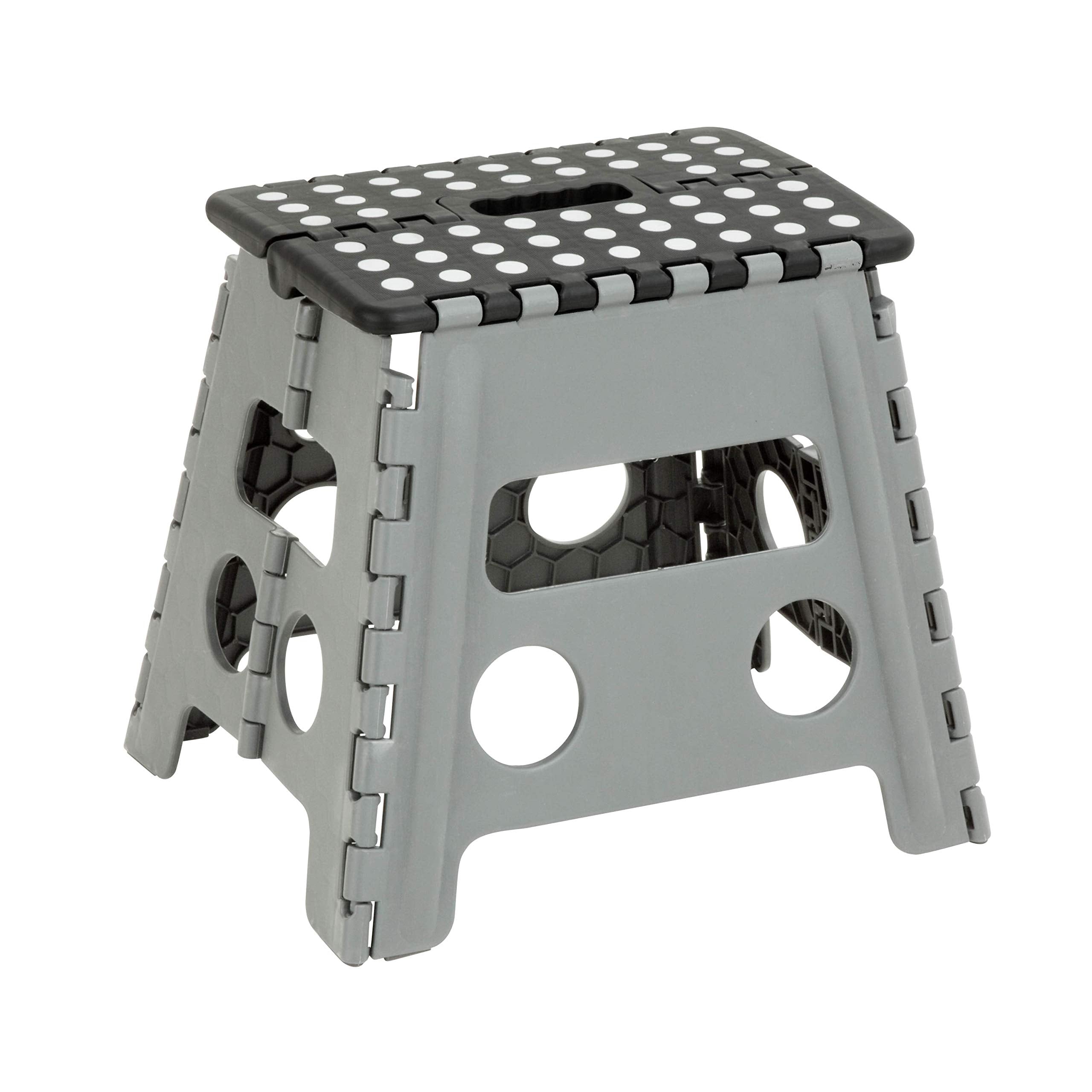Honey-Can-Do TBL-02977 Folding Step Stool with Anti-Slip Surface, 12.8-Inch,Multicolor, 300 lbs