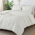 Litanika Ivory Full Comforter Sets, Lightweight Fluffy Bedding Comforter Sets For Bed, 3 Pieces Down Alternative Comforter Bed S