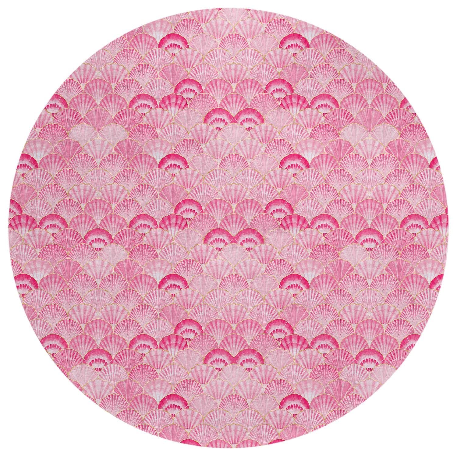 Seabreeze Sz2 Pink Coastal Rug Round 8' X 8'