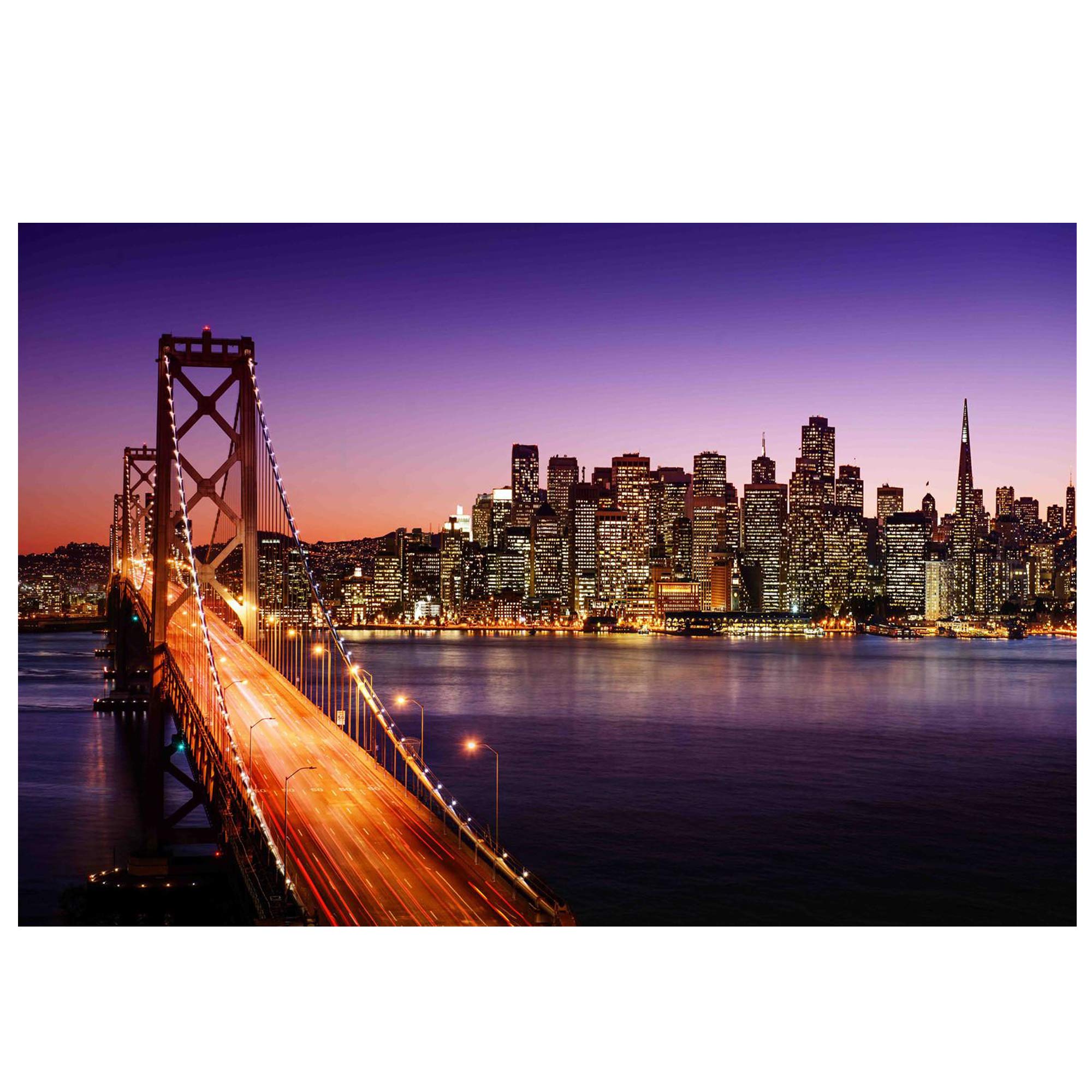 Northlight LED Lighted Famous San Francisco Oakland Bay Bridge Canvas Wall Art 23.5