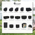 Lsongsky Adirondack Chair Covers 2 Pack,Waterproof Heavy Duty Outdoor Chair Covers,Adirondack Patio Chair Covers For Outdoor Furniture,(33 W X 35 D X 36 H Inches),Black