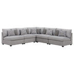 Coaster Cambria 5-Piece Sectional, Grey