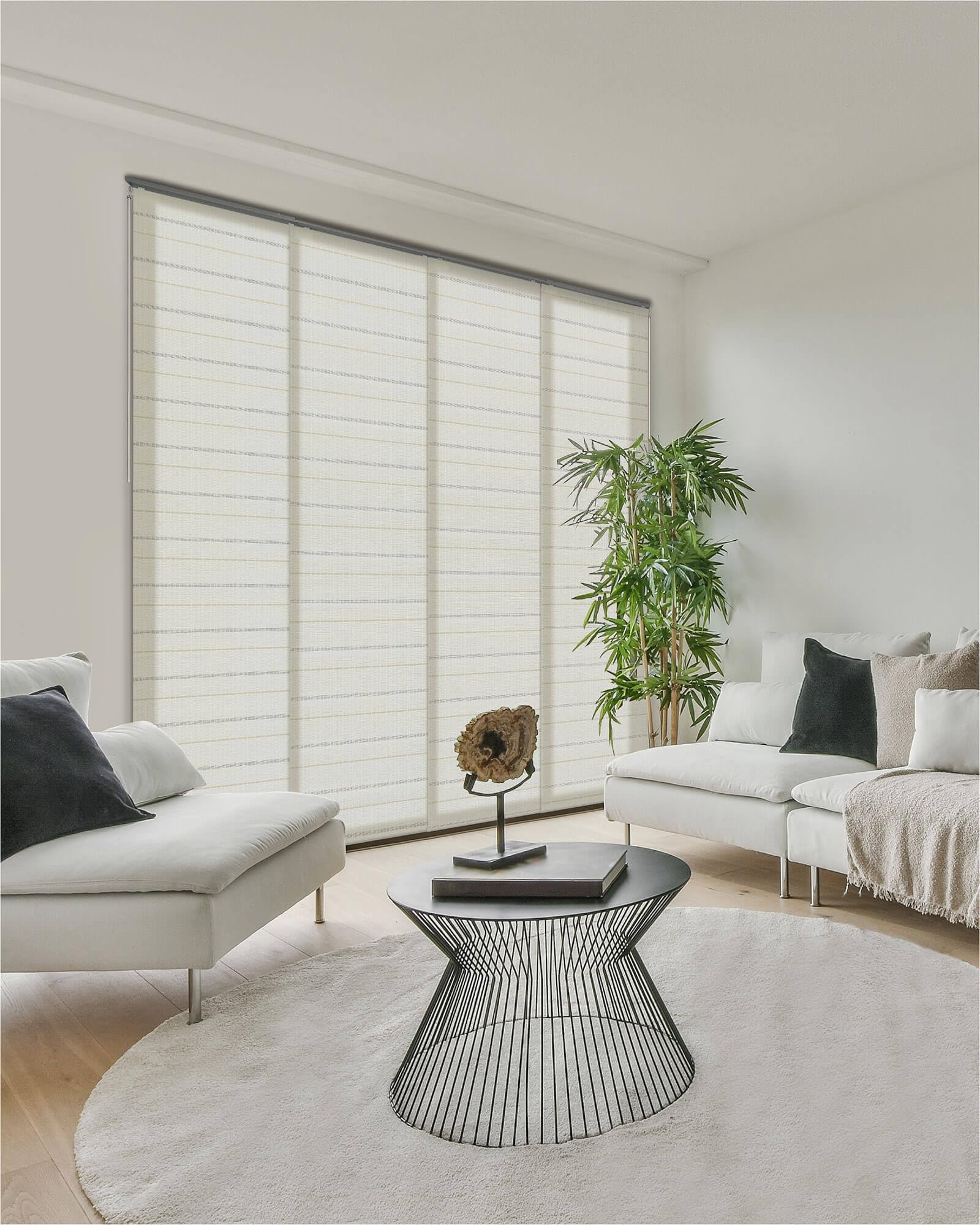 GoDear Design Adjustable Verticsl Sliding Panel Track Blinds for Windows, Room Dividers Walls, Closet Doors, Extendable Track fr