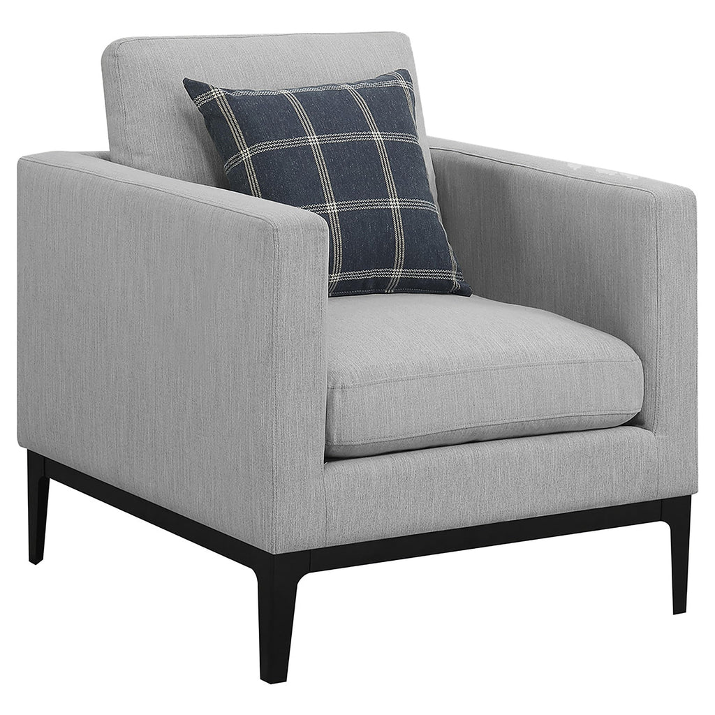 Coaster Home Furnishings Apperson Cushioned Back Arm Chair Light Grey