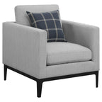 Coaster Home Furnishings Apperson Cushioned Back Arm Chair Light Grey