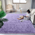 DweIke Super Soft Shaggy Rugs Fluffy Carpets, 4x6 ft, Purple Area Rug for Living Room Bedroom Girls Kids Room Nursery Home Decor