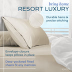 Hotel Sheets Direct 100% Viscose Derived From Bamboo Sheets Queen Size - Cooling Bed Sheets With 2 Pillowcases - Breathable, Moi