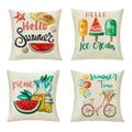 Summer Pillow Covers 20X20: Decorative Pillow Covers Farmhouse Pillow Covers Linen Pillow Cases Cushion Cases For Sofa Couch Bed