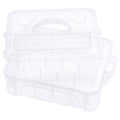 New brothread 1 Layer Stackable Clear Storage Box/Organizer for Holding 20 Spools Home Embroidery & Sewing Thread (Spool Size Re