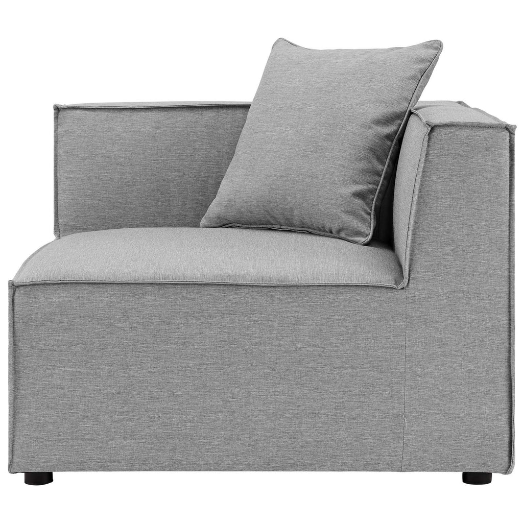 Modway Eei-4380-Gry Saybrook Patio Upholstered 4-Piece Sectional Sofa In Gray, Grey